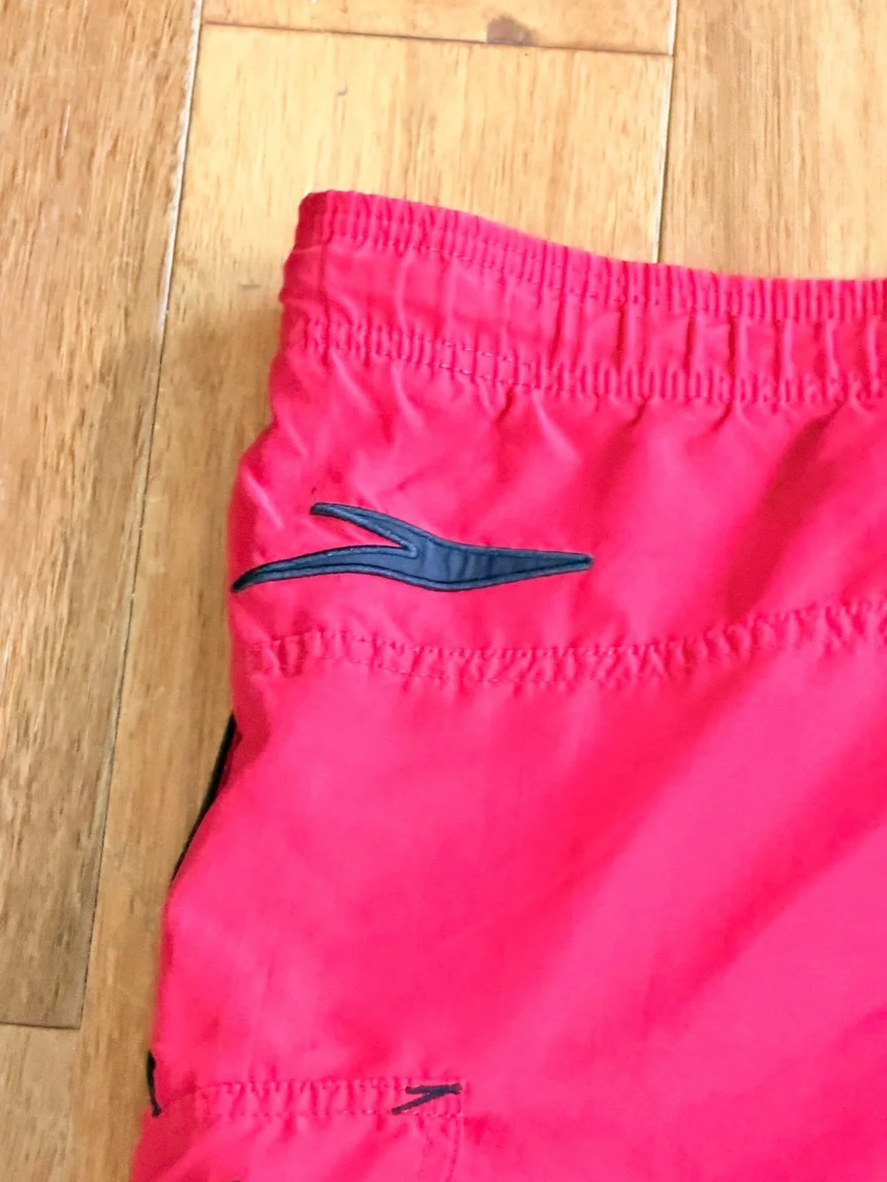Y2K Speedo Mens Large Red Swim Trunks Board Shorts Beach Swimwear